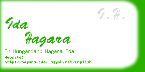 ida hagara business card